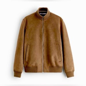 Faux Suede bomber jacket